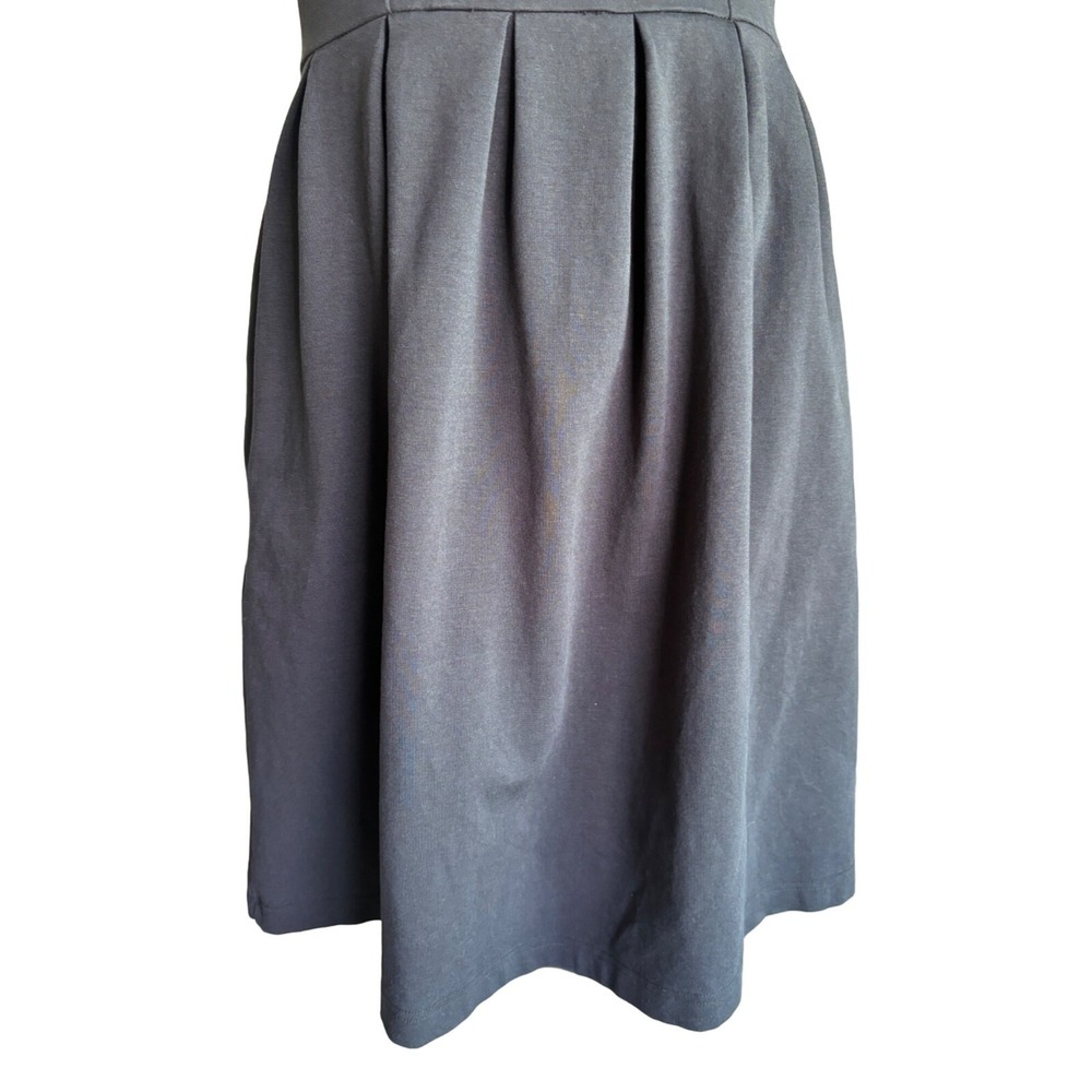 Hanna Anderson Dress Size 8 Fit and Flare Black Stretch heavy - Picture 3 of 9
